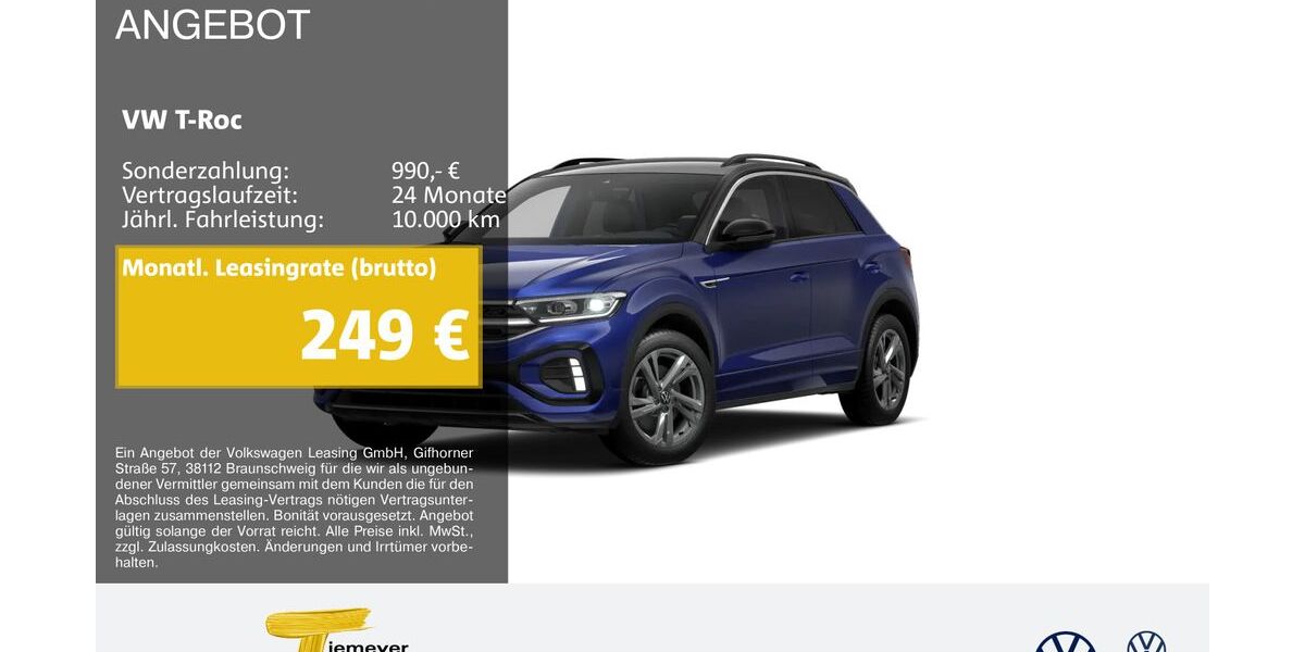 VW T-Roc 3.938 km 33.590 &euro; Castrop-Rauxel 44575
