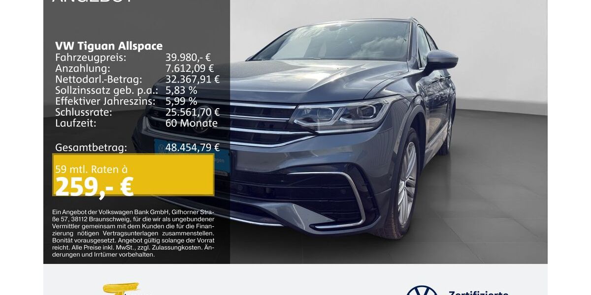 VW Tiguan Allspace 26.332 km 38.980 &euro; Castrop-Rauxel 44575