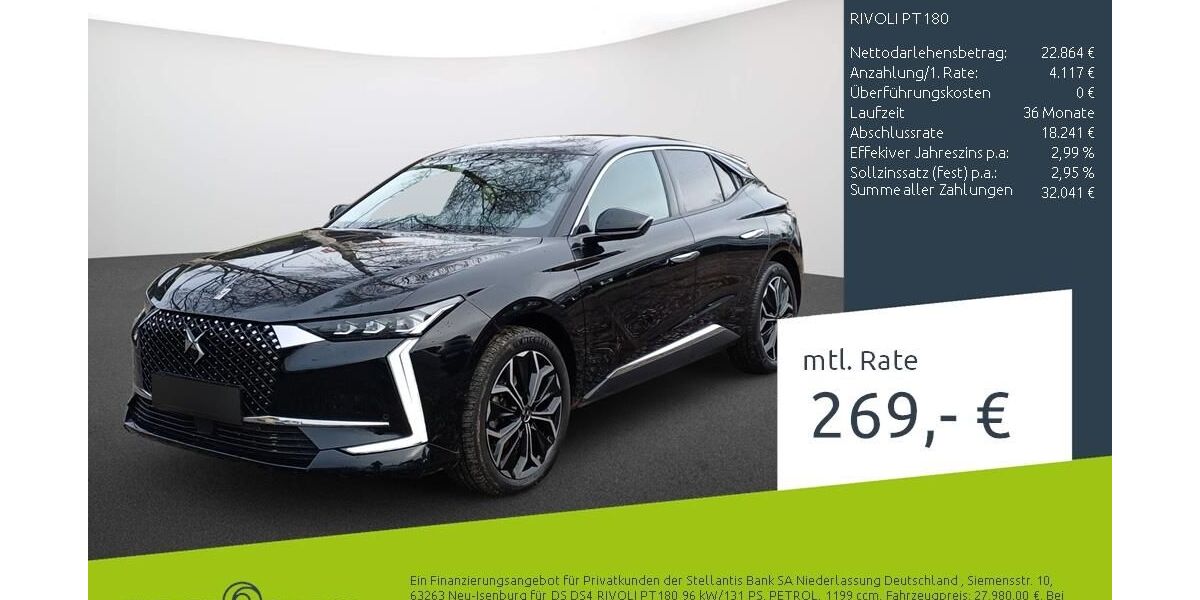 DS Automobiles DS4 29.639 km 22.389 &euro; Dortmund 44263