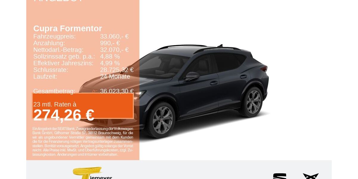 Cupra Formentor 20.679 km 32.510 &euro; Hemer 58675