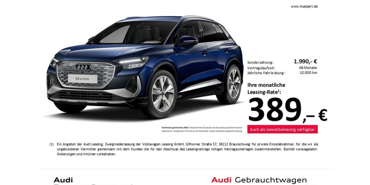 Audi Q4 e-tron 6.697 km 43.620 &euro; Dortmund 44143