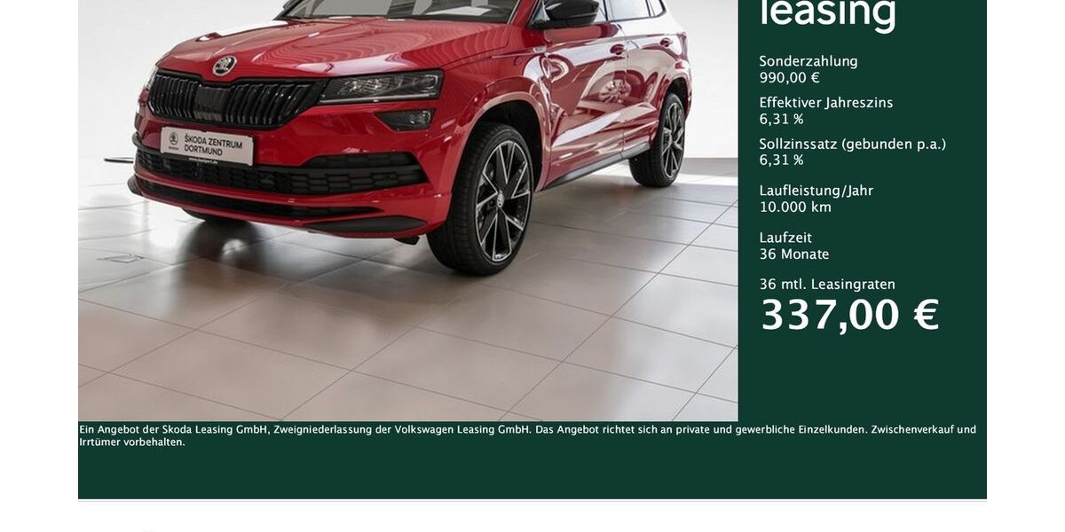 Skoda Karoq 37.849 km 27.216 &euro; Dortmund 44309