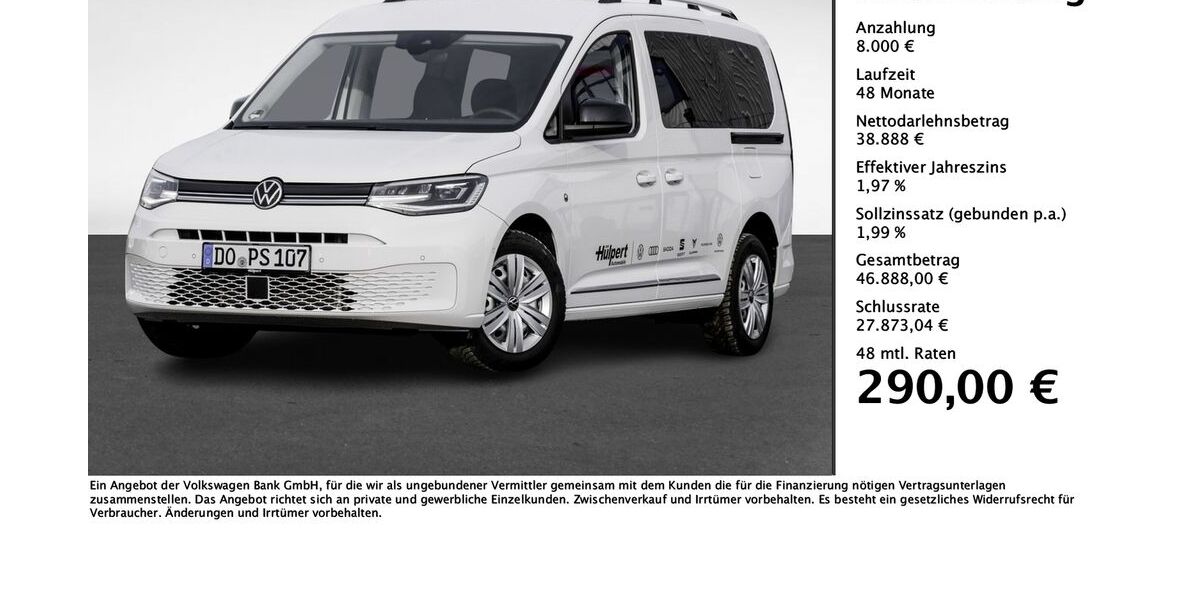 VW Caddy Maxi 8.000 km 43.480 &euro; Dortmund 44379